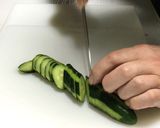 夏の肴に竹輪と茗荷ときゅうりの梅和え作り方2写真