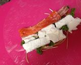 手作りチーズとサーモンの生春巻き作り方6写真