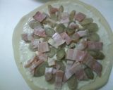 ごぼうとベーコンのクリームピザ作り方10写真