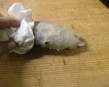 おつまみに里芋の たらこ和え作り方1写真