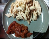 【簡単おつまみ】胡瓜と鶏ささみの梅肉和え作り方3写真