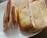 ソフト食パンは耳ごと使います、焼きサンド作り方3写真