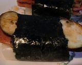 スパム＆茄子で、もちもち餅ののりまき作り方5写真