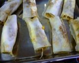 アボカドとはんぺんの焼き春巻き作り方2写真