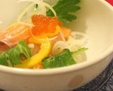 サーモンマリネの冷製パスタ・わさび風味作り方3写真