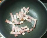 もやしメインの溶き卵のベーコン炒め作り方1写真