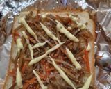 和風！きんぴらチーズトースト作り方1写真