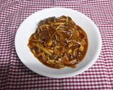 煮込みハンバーグきのこデミソース作り方5写真