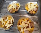 コーンとウインナーマヨチーズ焼き作り方3写真