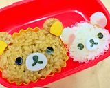簡単キャラ弁☆カップでリラ＆コリラックマ作り方8写真