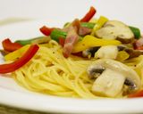マッシュルームとカラフル野菜のパスタ♪作り方7写真