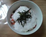 鮭の混ぜごはんとろろかけ丼作り方3写真