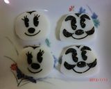 だるまミッキー＆ミニー　キャラ弁☆作り方4写真
