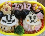 だるまミッキー＆ミニー　キャラ弁☆作り方7写真