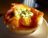 ブレッドカップ☺ハムチーズエッグ作り方7写真