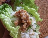 ごぼう入り肉味噌☆大葉ご飯とレタス包み作り方4写真
