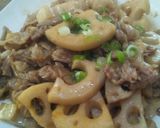 歯ごたえ最高!!れんこんと豚肉の甘辛炒め作り方5写真