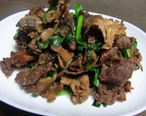 マイタケとにらの焼き肉のたれでこってり煮作り方5写真