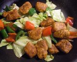 鶏ささみ肉と野菜のカレー粉炒め作り方6写真