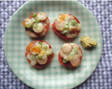 簡単♬トマトで♡とまとピザ　マヨカレー味作り方5写真