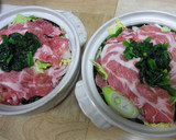 常夜蒸し鍋(豚肉とほうれん草の蒸し鍋)作り方3写真