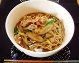 暖まるよ～豚バラ＆ゴボウの蕎麦♪生姜風味作り方6写真