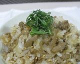 生姜とひき肉の甘辛煮の混ぜご飯作り方4写真