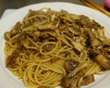 牛肉ときのこのオイスターソースパスタ作り方4写真