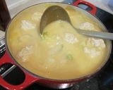 ふわふわ鶏だんごのコーンクリームシチュー作り方7写真