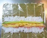 ラップ->海苔で巻くから失敗なしの海苔巻作り方3写真