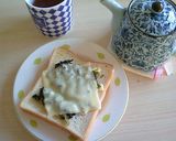 とろっサクッ高菜チーズトースト作り方3写真
