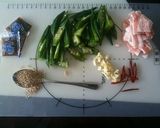 オクラと豚バラのバジルソースパスタ作り方1写真
