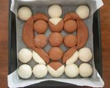 バレンタインに♡黒白ハートのちぎりパン作り方11写真