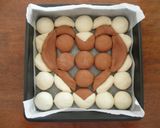バレンタインに♡黒白ハートのちぎりパン作り方12写真