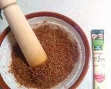 豚肉と白菜とキノコのゴマ風味ピリ辛お雑煮作り方1写真