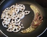 海老、アボカド、蓮根のアンチョビソテー作り方4写真