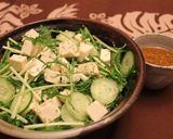 ☆水菜と豆腐の辛子酢醤油サラダ☆作り方5写真