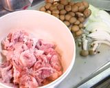 ■かんたん！豚肉と小松菜のみそクリーム煮作り方1写真
