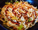 みそ味の焼きうどん作り方8写真