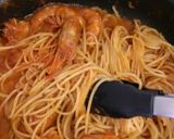 有頭エビのトマトクリームパスタ作り方7写真