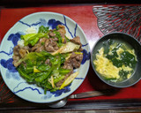 レタスと牛切り落とし肉の餡掛け作り方8写真
