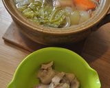 ポトフのスープで鶏飯、茹で鶏唐揚げ乗せ作り方1写真