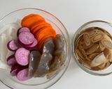 肉を入れない秋野菜の「ヘルシー豚汁」作り方1写真