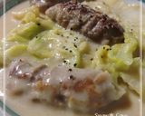 白菜とくるくる豚肉のクリーム煮作り方17写真