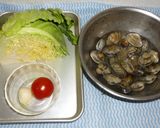 パパのアサリ＆キャベツ作り方1写真
