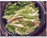 白菜とベーコンの柚子胡椒蒸し作り方2写真