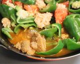 鶏ミンチとピーマンとトマトの味噌炒め作り方4写真