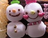 雪だるまラブラブデコポッキー作り方3写真