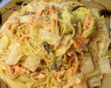 ⁂皆の推し麺⁂鮭と白菜の豆乳パスタ作り方5写真