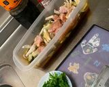 鶏ももとナスしめじ大葉の和風パスタ作り方1写真